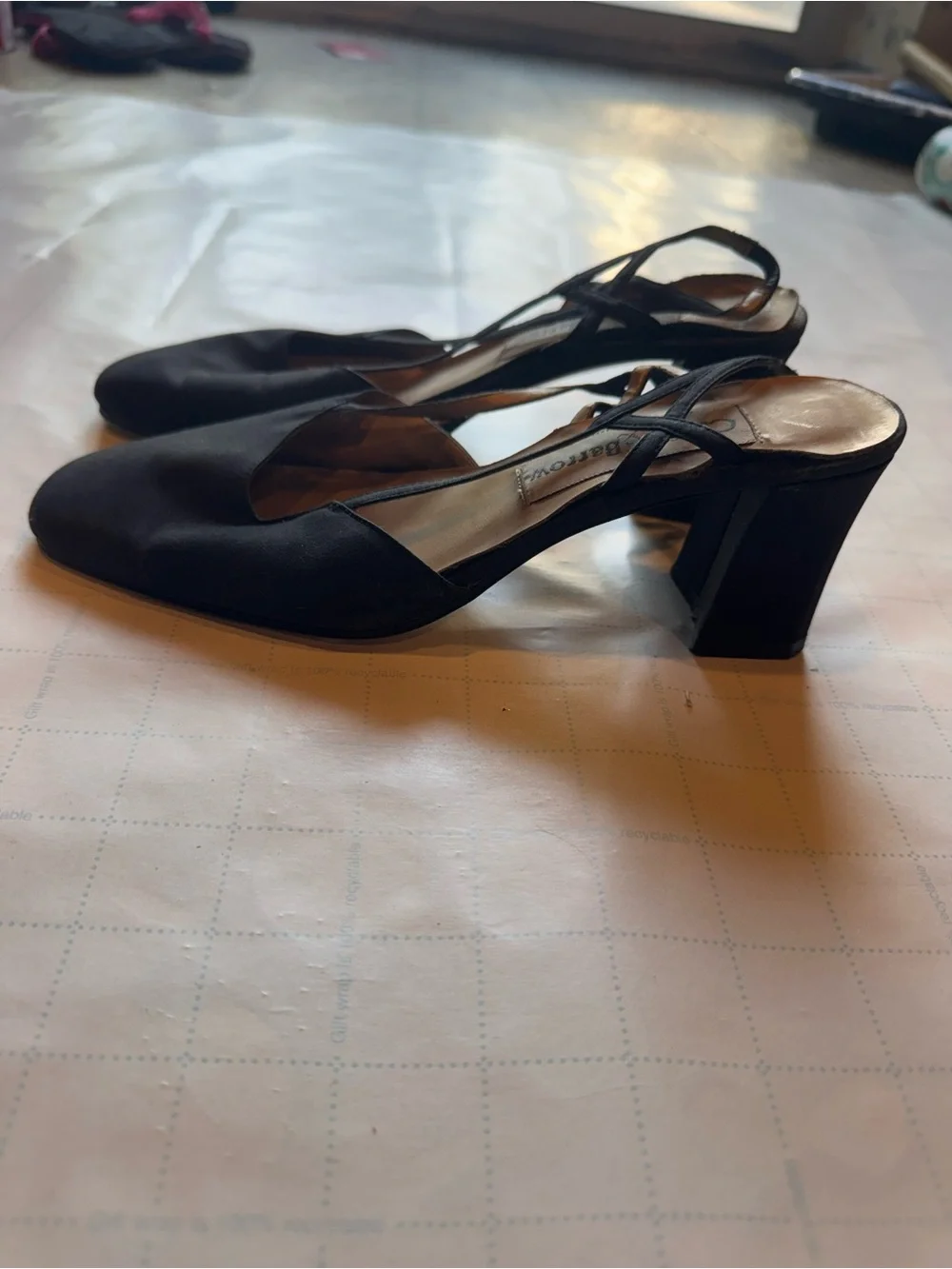 croft & barrow Black Strappy Slingback Heels
